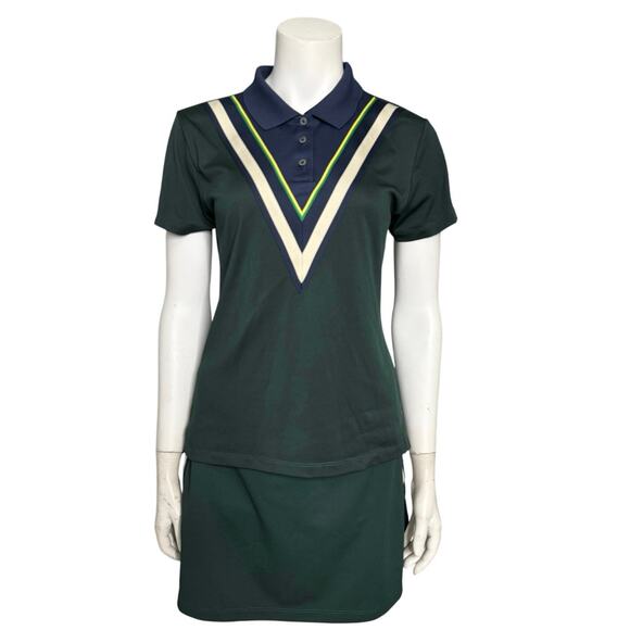 Polo Tops - Tory Burch Sport Tennis Outfit Women's M/L Polo Shirt Skort Green